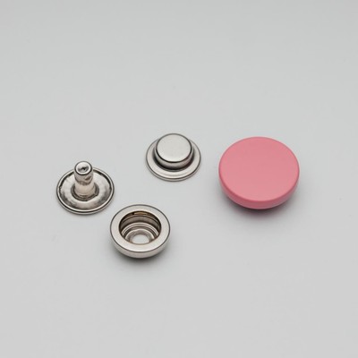 Кнопка установочная декоративная, размер 15 мм, цвет нежный розовый