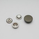 Кнопка установочная декоративная, размер 15 мм, цвет тёмно серый - фото 301073897