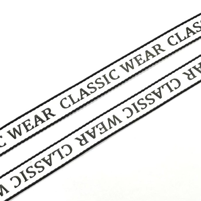 Тесьма Classic wear, ширина 1,5 см, цвет белый, чёрный