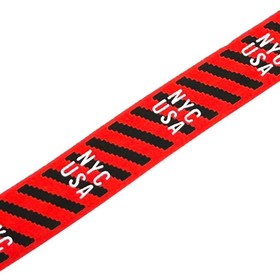 Тесьма Nyc usa, ширина 2,5 см, цвет красный