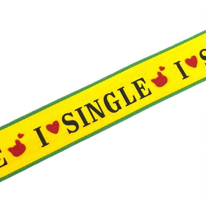 Тесьма single, ширина 2,5 см, цвет жёлтый - Фото 1