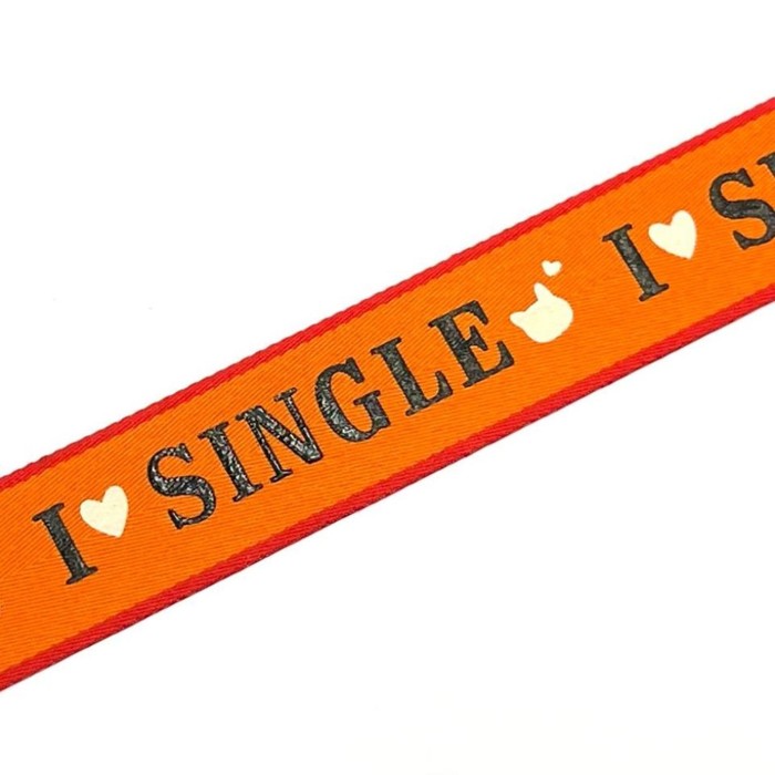 Тесьма single, ширина 2,5 см, цвет оранжевый