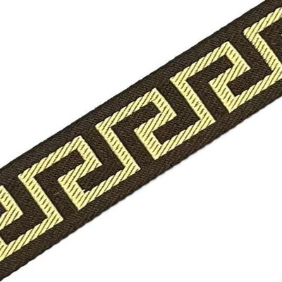 Тесьма «Греческий узор», размер 2 см, цвет коричневый