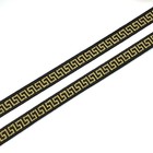 Тесьма «Греческий узор», размер 1 см, цвет чёрный, золото - фото 291897673