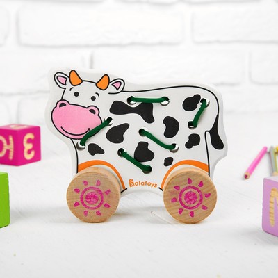 Каталка-шнуровка «Корова»