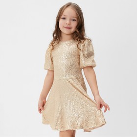 Платье нарядное для девочки KAFTAN размер 36 (134-140 см), золотой