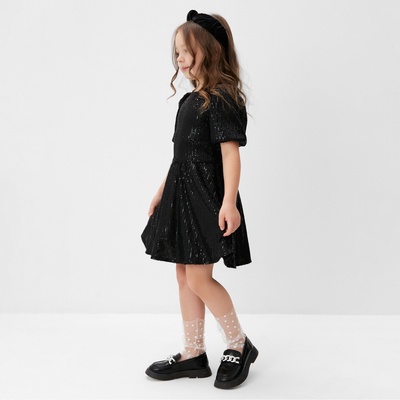 Платье нарядное для девочки KAFTAN: Shine, чёрное, размер 30 (98-104 см)
