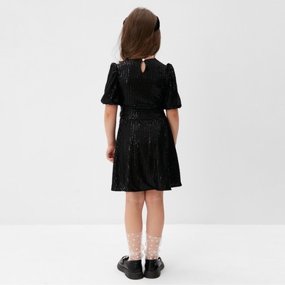Платье нарядное для девочки KAFTAN: Shine, чёрное, размер 30 (98-104 см)