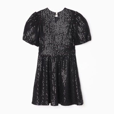 Платье нарядное для девочки KAFTAN: Shine, чёрное, размер 36 (134-140 см)
