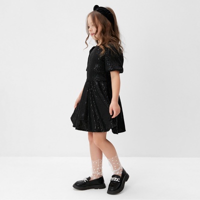 Платье нарядное для девочки KAFTAN: Shine, чёрное, размер 36 (134-140 см)
