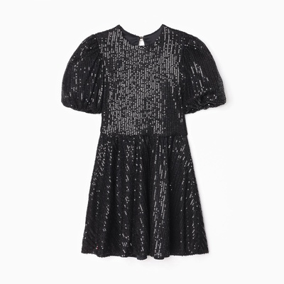Платье нарядное для девочки KAFTAN: Shine, чёрное, размер 36 (134-140 см)