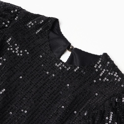 Платье нарядное для девочки KAFTAN: Shine, чёрное, размер 36 (134-140 см)