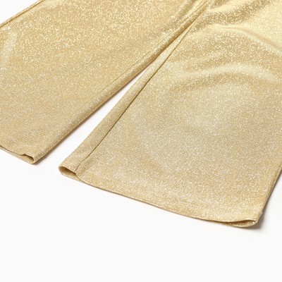 Брюки нарядные для девочки KAFTAN: Shine, золотистые, рост 98-104 см