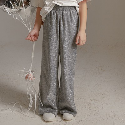 Брюки нарядные для девочки KAFTAN размер 32 (110-116 см), серебряный
