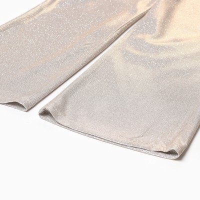 Брюки нарядные для девочки KAFTAN: Shine, бежевые, рост 146-152 см