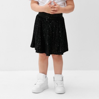Юбка нарядная для девочки KAFTAN с пайетками, чёрная, рост 146-152 см