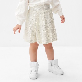 Юбка нарядная для девочки KAFTAN с пайетками, серебристая, рост 98-104 см