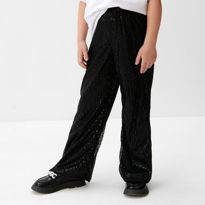 Брюки из пайеток KAFTAN, размер 38 (146-152 см), чёрные