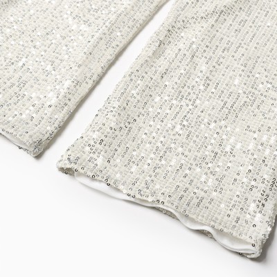 Брюки из пайеток KAFTAN, размер 34 (122-128 см), серебряные