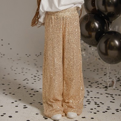 Брюки из пайеток KAFTAN, размер 34 (122-128 см), золотые