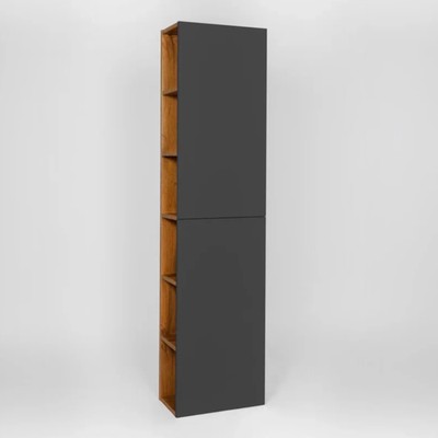 Шкаф - пенал подвесной VIANT «Бостон», правый/левый, 400×230×1600 мм, цвет графит