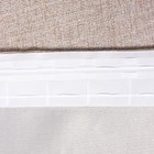 Штора блэкаут портьерная «Этель» Natural, 270×300 см, бежевая, рогожка 275 г/м² - Фото 5
