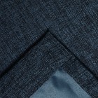 Штора портьерная Этель Natural 130*300 см, цв.синий, рогожка/блэкаут, пл. 275 г/м2 - Фото 4