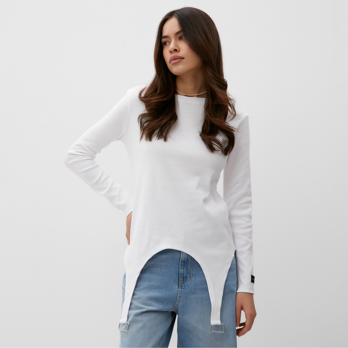 Лонгслив с пажами, размер 46 молочный