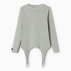 Лонгслив с пажами женский MIST, размер 46, оливковый - фото 23459014