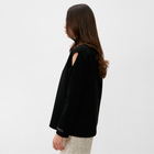 Футболка с дл. рукавом (лонгслив) с открытыми плечами р. 46 черный - фото 806877930