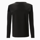 Футболка с дл. рукавом (лонгслив) с открытыми плечами р. 46 черный - фото 807093184
