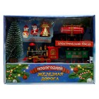 УЦЕНКА Железная дорога «Новый год», световые и звуковые эффекты, работает от батареек - Фото 13