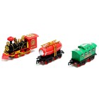 УЦЕНКА Железная дорога «Новый год», световые и звуковые эффекты, работает от батареек - Фото 3