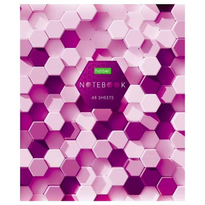 Записная книжка А5, 48 листов в клетку "Цветная мозаика", обложка мелованный картон, блок № 2 (серые листы)