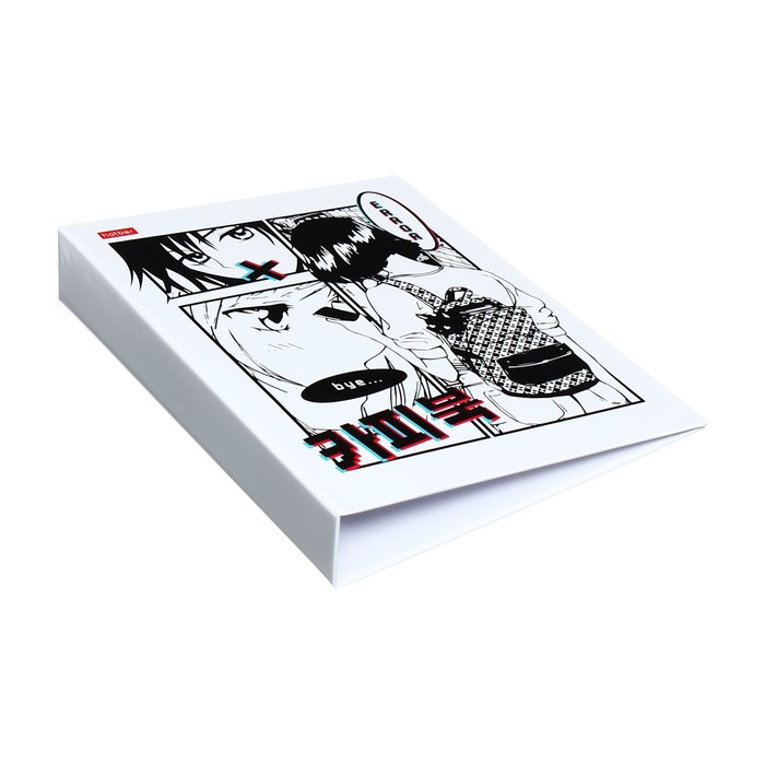 Папка на 2 кольцах А5 "Аниме комикс", твёрдая обложка, глянцевая ламинация