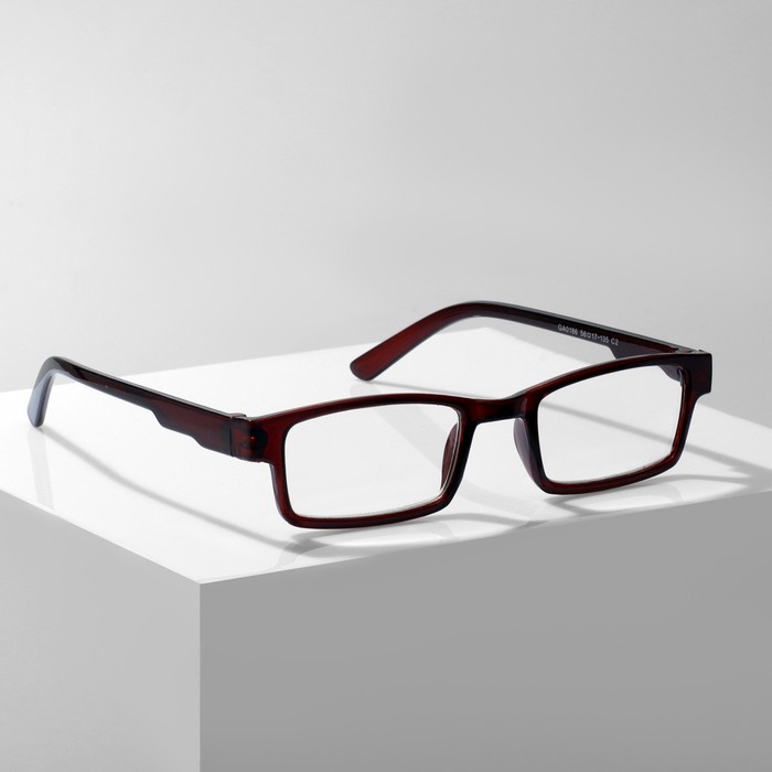 Готовые очки GA0186 (Цвет: C2 Кофейный; диоптрия: + 1,5;тонировка: Нет) - Фото 1