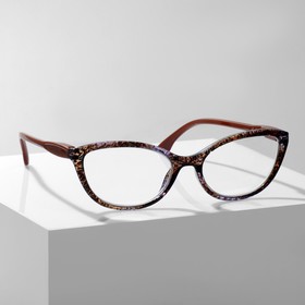 Готовые очки GA0045 (Цвет: C2  коричневый принт; диоптрия:1; тонировка: Нет)
