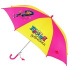 Зонт детский полуавтоматический "Крутая девчонка", r=43,5см, со свистком, цвет жёлтый/розовый - Фото 3