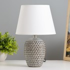 Настольная лампа "Пина" Е14 40Вт светло-серый 17,5х17,5х26 см RISALUX - фото 320819153