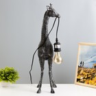 Настольная лампа "Жираф" Е27 40Вт чёрный с серебряной патиной 39,5х24х67 см RISALUX - Фото 3