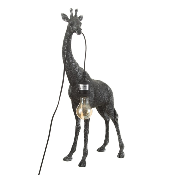 Настольная лампа "Жираф" Е27 40Вт чёрный с серебряной патиной 39,5х24х67 см RISALUX - фото 1909435939
