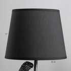 Настольная лампа "Попугаи" Е27 40Вт чёрный с серебряной патиной 22х22х43 см RISALUX - Фото 3