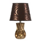 Настольная лампа "Эльга" Е14 40Вт шоколадно-золотой 20х20х34см RISALUX - фото 23423745