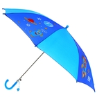 Зонт детский "Выход на орбиту", полуавтоматический, со свистком, r=43,5см, цвет синий/голубой - Фото 2