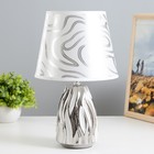 Настольная лампа "Риана" Е14 40Вт серебро белый 20х20х33см RISALUX - фото 2933755