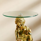 Столик журнальный декоративный «Девушка с птицами», под золото, 38×38×80 см - Фото 6