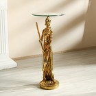 Столик журнальный декоративный «Африканка», под золото, 38×38×85 см - Фото 2