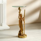 Столик журнальный декоративный «Африканка», под золото, 38×38×85 см - Фото 3