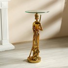 Столик журнальный декоративный «Африканка», под золото, 38×38×85 см - Фото 4