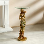 Столик журнальный декоративный «Африканская красавица с букетом», под золото, 38×38×85 см - Фото 2